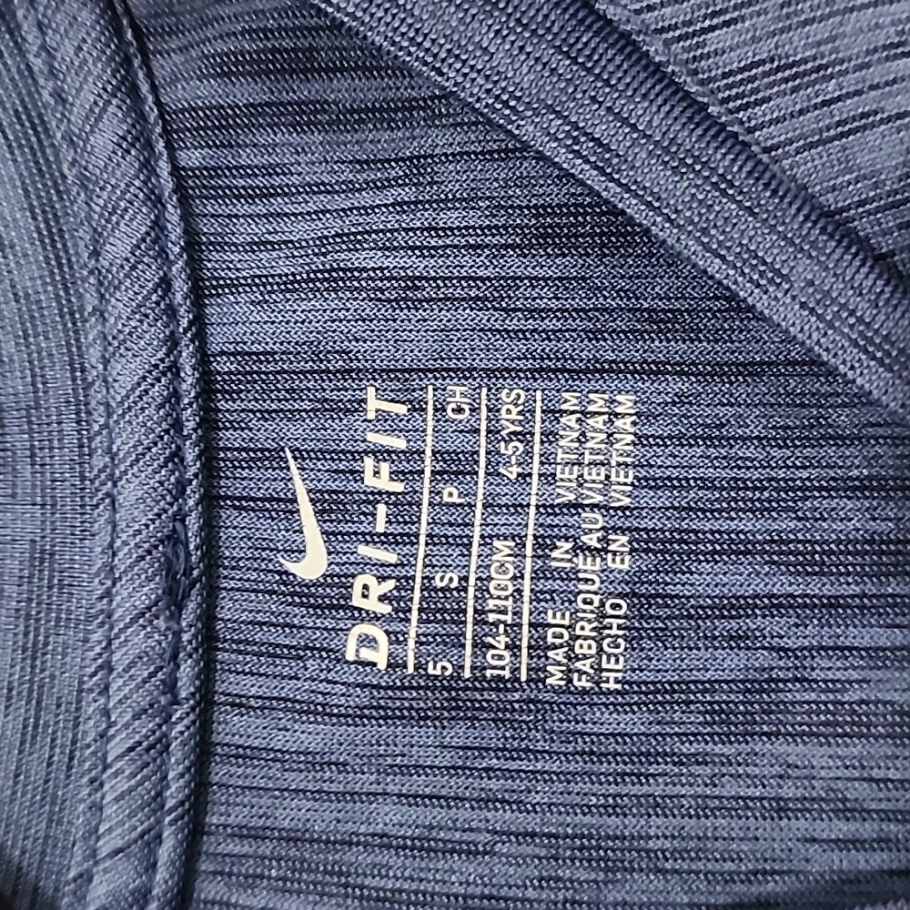 Nike Dri-Fit Shirt Boys Small 4-5 yrs old Blue/White - Picture 3 of 6